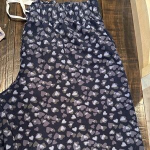 Calvin Klein Navy Sweatpants w Light Gray Heart Print